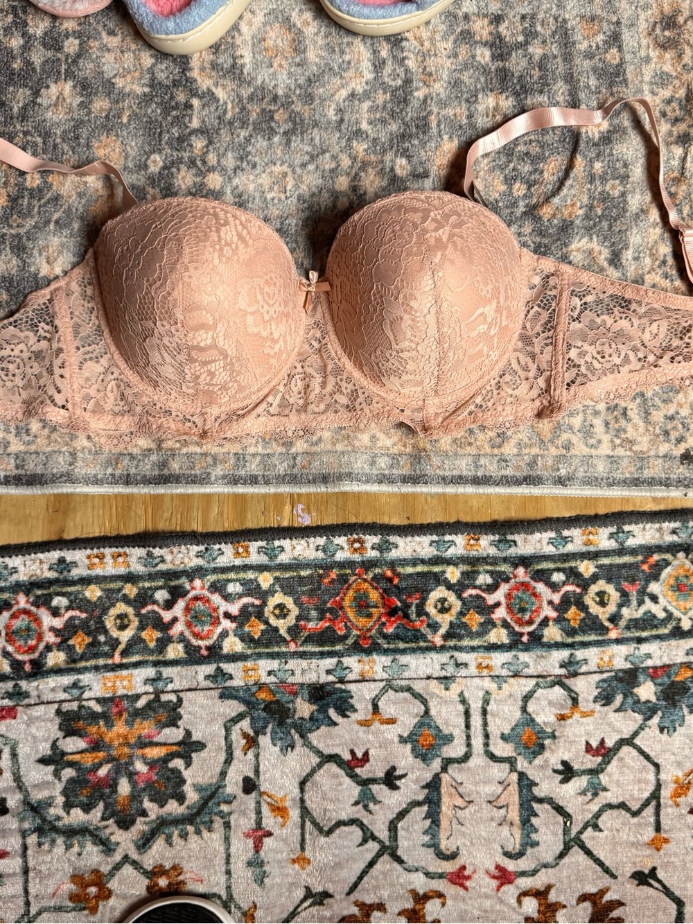 Luxe Lace Balconette Bra in Blush
